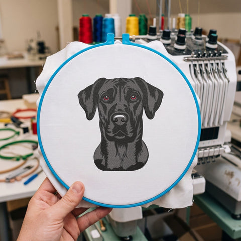 Black Labrador Retriever Embroidery Design – Realistic Black Lab Dog Portrait Machine Embroidery File Embroidery/Applique DESIGNS PatternFeed8 