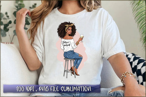 Black Lady Girl Boss PNG Sublimation Shetara Begum 