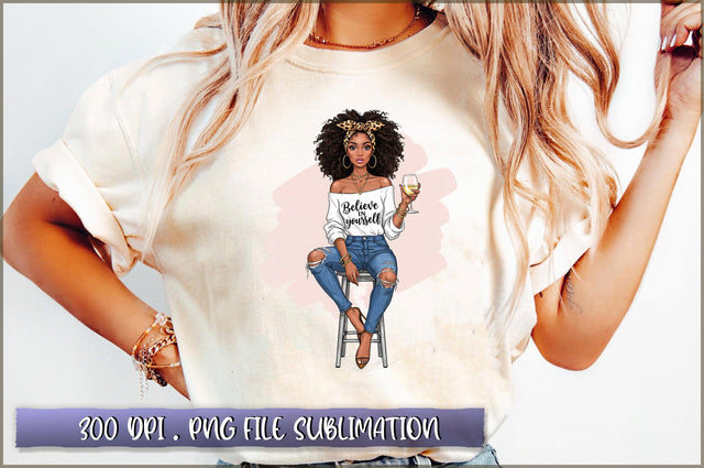 Black Lady Girl Boss PNG Sublimation Shetara Begum 