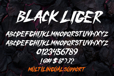 Black Liger - Handwritten Brush Script Letter Font Mozzatype 