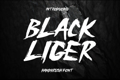 Black Liger - Handwritten Brush Script Letter Font Mozzatype 