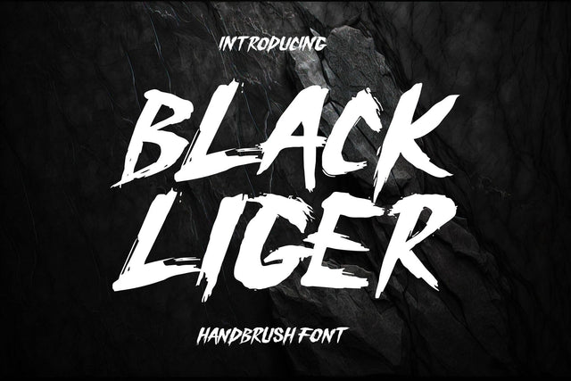 Black Liger - Handwritten Brush Script Letter Font Mozzatype 