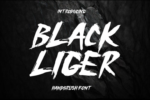 Black Liger - Handwritten Brush Script Letter Font Mozzatype 
