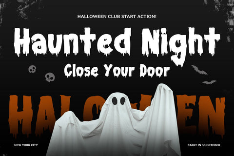 BLACK MONSTER - Halloween Font Font Mozarella 