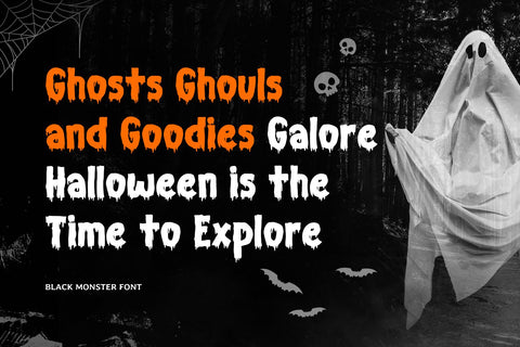 BLACK MONSTER - Halloween Font Font Mozarella 