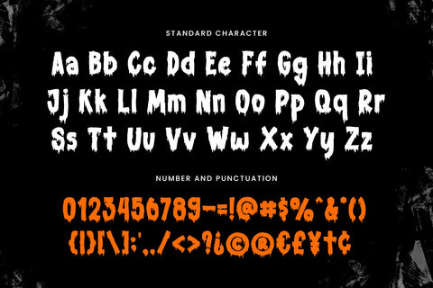 BLACK MONSTER - Halloween Font Font Mozarella 