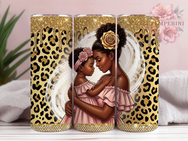 Black Mother Daughter 20oz Tumbler, Black Mother Daughter, 20oz Tumbler Wrap, Sublimation Design, Cute Mother PNG, Black Mother Daughter Tumbler Wrap, Daughter Tumbler Design, Digital Download Sublimation Li Zamperini 