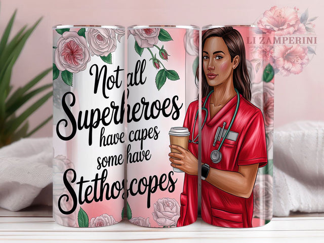 Black Nurse Hero Tumbler Wrap, Healthcare Hero Design, African American Medical, Nurse Appreciation Gift, Black Medical Worker, Diversity Nurse Art, Healthcare Pride Design Sublimation Li Zamperini 