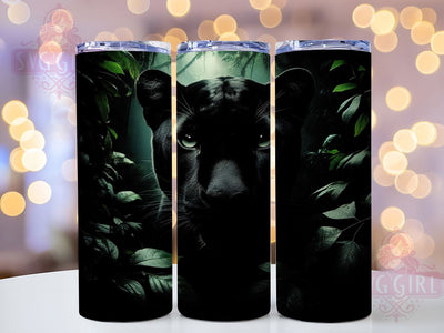 Black Panther 20oz Unique Tumbler Wrap, Black Panther 20oz Tumbler Wrap, Black Panther Tumbler, 20oz Sublimation Wrap, Unique Tumbler Design, Panther Art Sublimation SvggirlplusArt 
