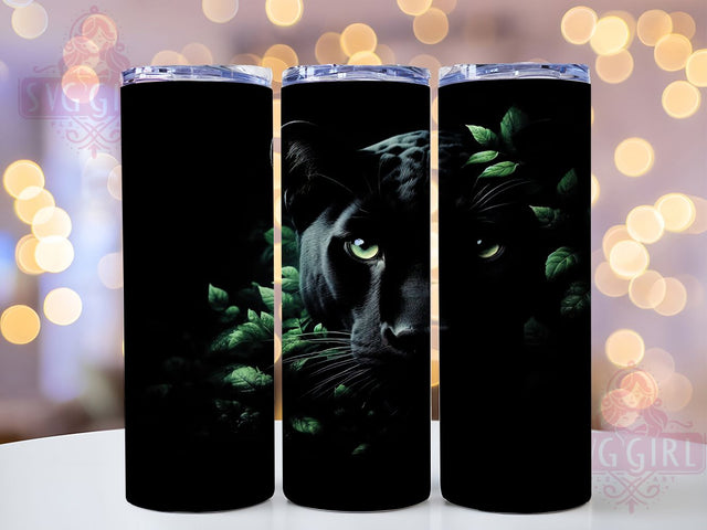 Black Panther 20oz Unique Tumbler Wrap, Black Panther 20oz Tumbler Wrap, Black Panther Tumbler, 20oz Sublimation Wrap, Unique Tumbler Design, Panther Art Sublimation SvggirlplusArt 