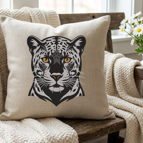 Black Panther Embroidery Design – Realistic Wild Leopard Head Big Cat Wildlife Machine Embroidery File Embroidery/Applique DESIGNS PatternFeed8 