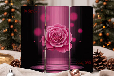 Black Pink Gradient 20oz Tumbler Wrap Sublimation DesignSVG 
