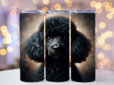 Black Poodle Elegant Dog Lover Tumbler, Elegant Dog Wrap, 20oz Tumbler Sublimation, Poodle Lover Gift, Cute Pet Design, French Poodle Art, Dog Mom Aesthetic Sublimation SvggirlplusArt 