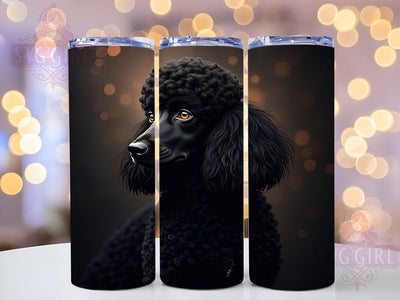 Black Poodle Elegant Dog Lover Tumbler, Elegant Dog Wrap, 20oz Tumbler Sublimation, Poodle Lover Gift, Cute Pet Design, French Poodle Art, Dog Mom Aesthetic Sublimation SvggirlplusArt 