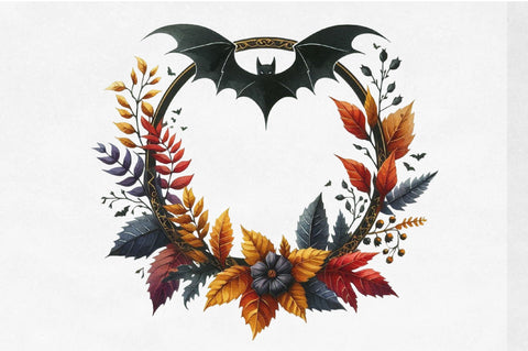 Black & Purple Gothic Autumn Clipart Sublimation SVGista 