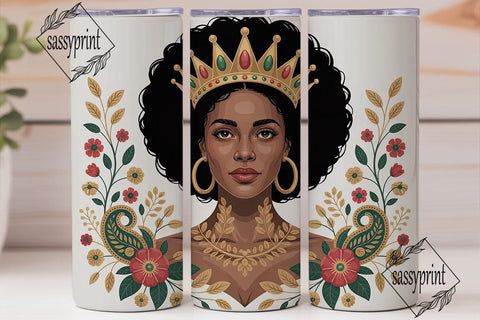 Black Queen 20oz Tumbler Design Sublimation sassyprint 