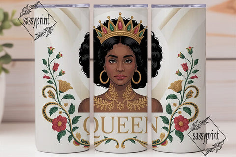Black Queen 20oz Tumbler Design Sublimation sassyprint 