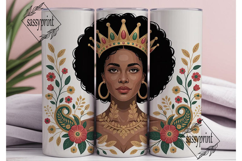 Black Queen 20oz Tumbler Design Sublimation sassyprint 