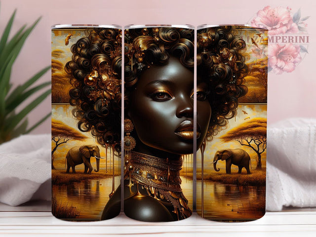 Black Queen 20oz Tumbler Wrap, African American Tumbler, 20oz Tumbler Wrap, Sublimation Tumbler, Black Girl Magic, Melanin Queen, Custom Tumbler Design Sublimation Li Zamperini 