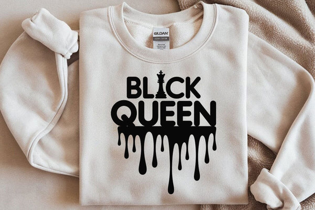 Black Queen Drippin' Chess SVG SVG DesignDestine 