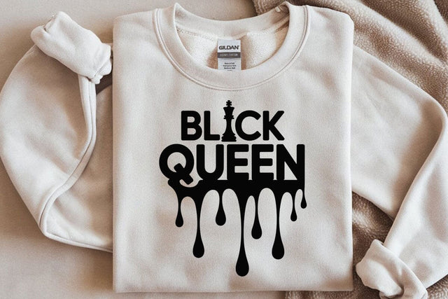 Black Queen Drippin' Chess SVG SVG DesignDestine 