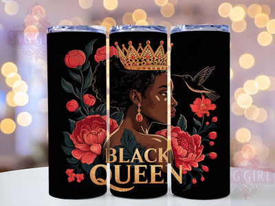 Black Queen Empowerment 20oz Tumbler, Black Women Tumbler, 20oz Sublimation Wrap, Empowerment Drinkware, Afrocentric Cup, Powerful Black Women Design, Inspirational Tumbler Sublimation SvggirlplusArt 