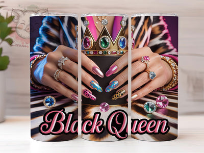 Black Queen Empowerment Tumbler, Black Girl Magic, Empowerment Art, Cultural Pride, Tumbler Wrap, Sublimation Design, 20oz Tumbler Sublimation Lara' s Designs 