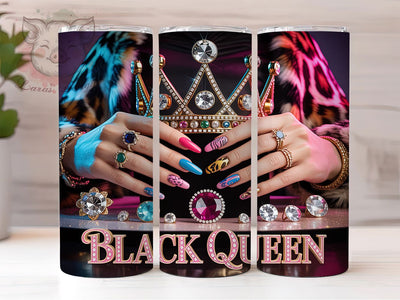 Black Queen Empowerment Tumbler, Black Girl Magic, Empowerment Art, Cultural Pride, Tumbler Wrap, Sublimation Design, 20oz Tumbler Sublimation Lara' s Designs 