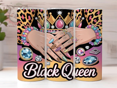 Black Queen Empowerment Tumbler, Black Girl Magic, Empowerment Art, Cultural Pride, Tumbler Wrap, Sublimation Design, 20oz Tumbler Sublimation Lara' s Designs 