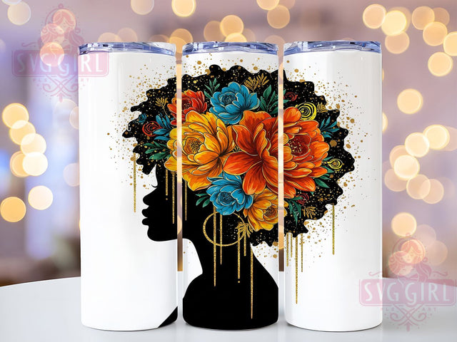 Black Queen & Empowerment Tumbler Wrap, Inspirational Quotes Tumbler, Affirmation Tumbler Wrap, 20oz Tumbler Design, Black Woman Gift, Empowerment Tumbler Wrap, Printable Affirmation Design Sublimation SvggirlplusArt 