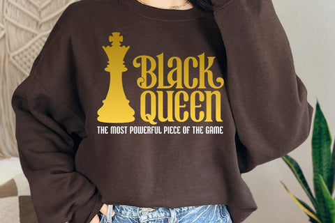 Black Queen the Most Powerful Piece of the Game Svg, The Most Powerful Chess Svg SVG DesignDestine 