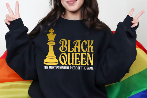 Black Queen the Most Powerful Piece of the Game Svg, The Most Powerful Chess Svg SVG DesignDestine 