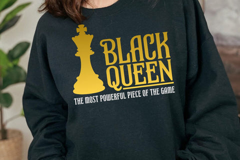 Black Queen the Most Powerful Piece of the Game Svg, The Most Powerful Chess Svg SVG DesignDestine 