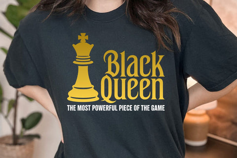Black Queen the Most Powerful Piece of the Game Svg, The Most Powerful Chess Svg SVG DesignDestine 