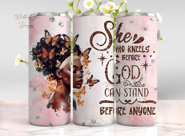 Black Queen Tumbler Faith Bible 20oz Tumblers with Lid Gift for African American Afro Black Girl Encouragement Birthday Women Day Sublimation WillowSageDesign 