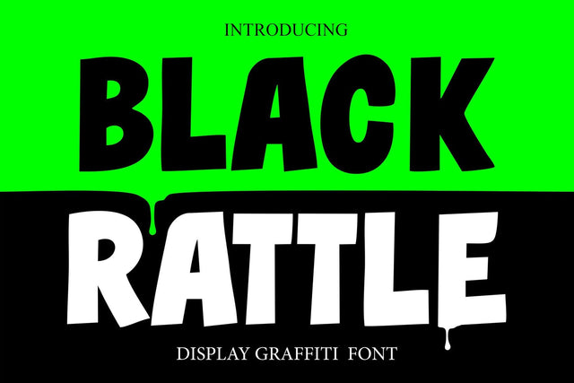 Black Rattle | Display Graffiti Bold Typeface Font Mozzatype 