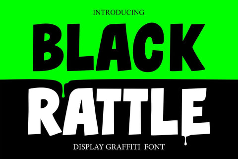 Black Rattle | Display Graffiti Bold Typeface Font Mozzatype 
