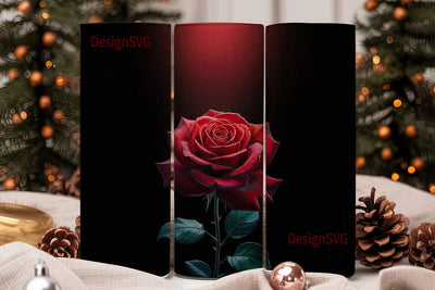 Black & Red Gradient Tumbler Wrap Sublimation DesignSVG 
