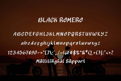 Black Romero Font Prasetya Letter 