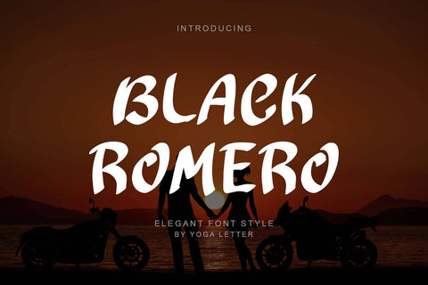 Black Romero Font Prasetya Letter 