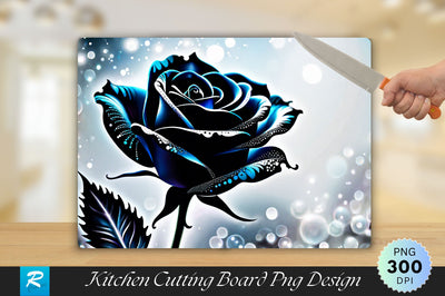 Black Rose Cutting Board Sublimation Regulrcrative 