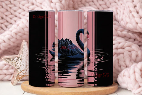 Black Rose Pink Ombre 20oz Tumbler Sublimation DesignSVG 