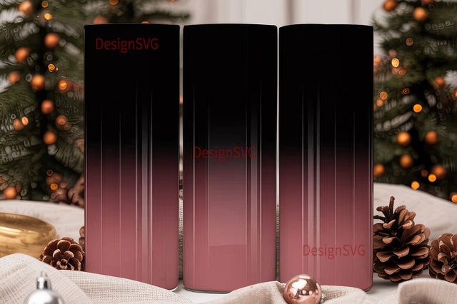 Black Rose Pink Ombre 20oz Tumbler Sublimation DesignSVG 