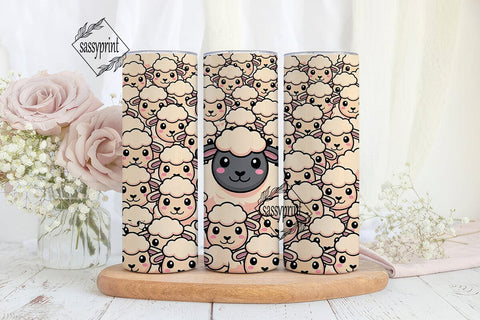 Black Sheep 20oz Tumbler Wrap Sublimation sassyprint 