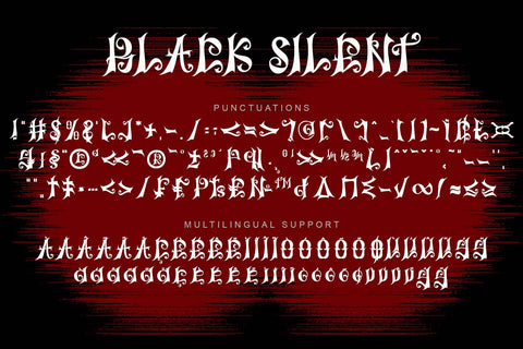 Black Silent Font Prasetya Letter 
