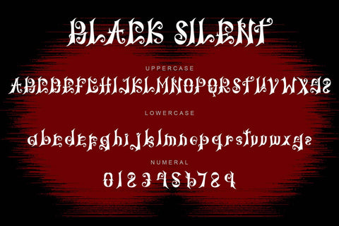 Black Silent Font Prasetya Letter 