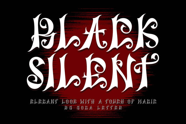Black Silent Font Prasetya Letter 