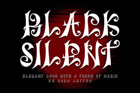 Black Silent Font Prasetya Letter 
