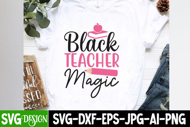 Black Teacher Magic SVG Cut File, Black Teacher Magic SVG Design,Teacher SVG Design, Teacher SVG Cut File, Teacher SVG Bundle SVG BlackCatsMedia 