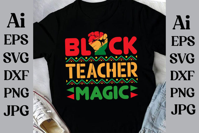 Black Teacher Magic T-shirt Design Sublimation Insomnia Std 